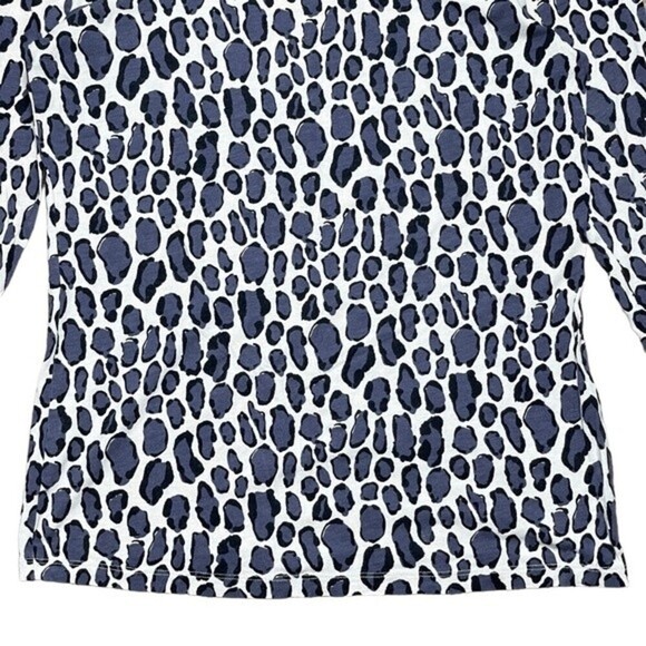 Boden Leopard Print Tshirt 2 Lyocell 3/4 Sleeve Tee Neutral Animal Print - Picture 5 of 14
